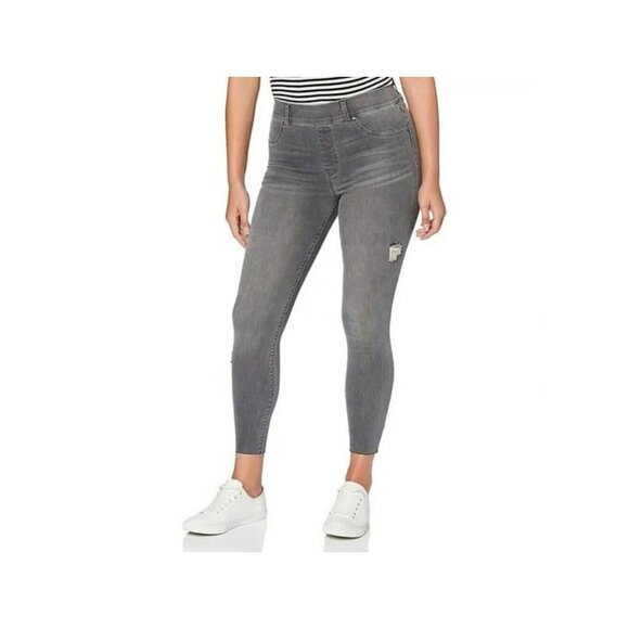 SPANX Vintage Distressed Ankle Skinny Pull On Stretch Jeans Womens Small 20213R - Picture 2 of 5